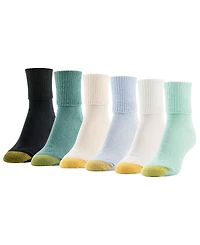 Gold Toe Women's 6-Pack Casual Turn Cuff Socks