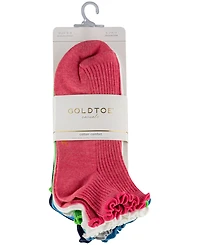 Gold Toe Women's Rib Lettuce Edge Quarter Socks, 6-Pack