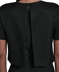 Karl Lagerfeld Paris Women's Crewneck Ruffle Hem Dress