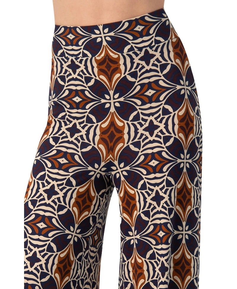 Ivonne Women's Wide-Leg Patterned Palazzo Trousers