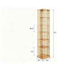 Yigii 360° Rotating Narrow Bookshelf for Home