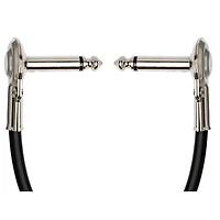 Hosa Technology 1/4" Phone Right Angle Male to 1/4" Phone Right Angle Male Guitar Patch Cable, 6", 6 Pack