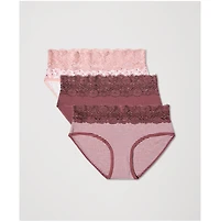 Pact Women's Lace Waist Brief 3-Pack