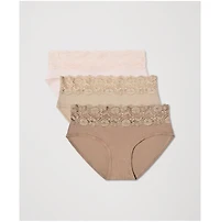 Pact Women's Lace Waist Brief 3-Pack