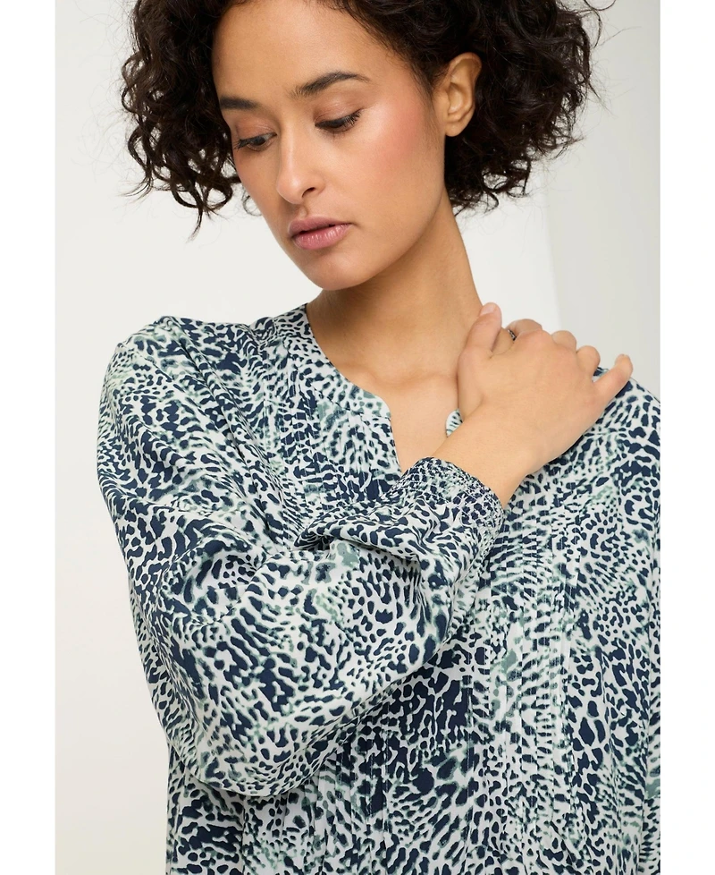 Olsen Women's Animal Print Tunic Blouse Tops