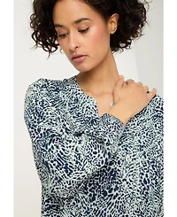 Olsen Women's Animal Print Tunic Blouse Tops