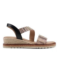 Easy Spirit Women's Sabina Strappy Low Wedge Sandals