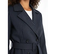 Liverpool Los Angeles Petite Notch Collar Cropped Trench Jacket