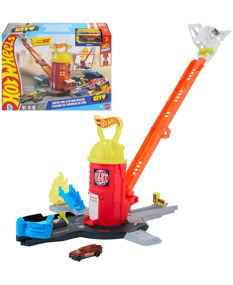 Hot Wheels City Super Fire Station Rescue Playset