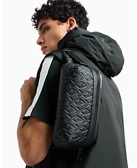 A|X Armani Exchange Men's Tonal All Over Logo Waist Bag