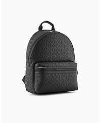 A|X Armani Exchange Men's Tonal All Over Logo Backpack