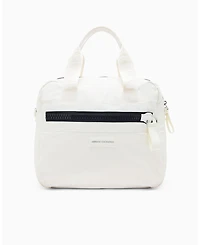 A|X Armani Exchange Men's White Edition Duffel Bag