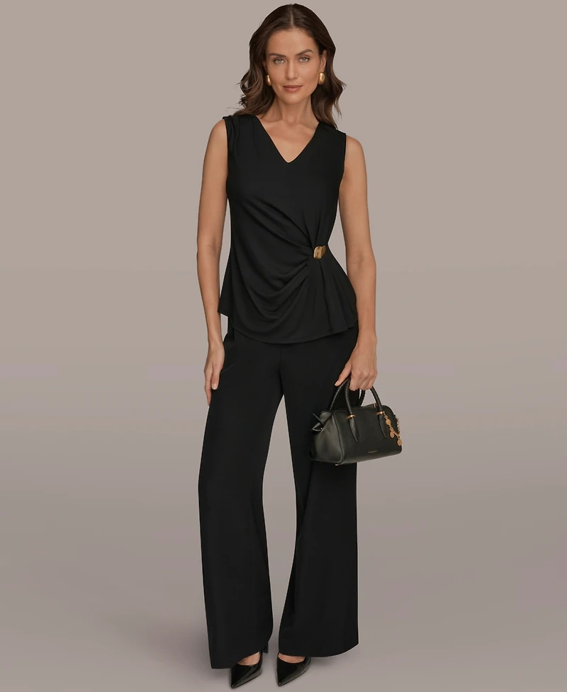 Donna Karan New York Women's V-Neck Sleeveless Top