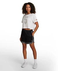 Reebok Women's Cropped Basketball Graphic T-Shirt