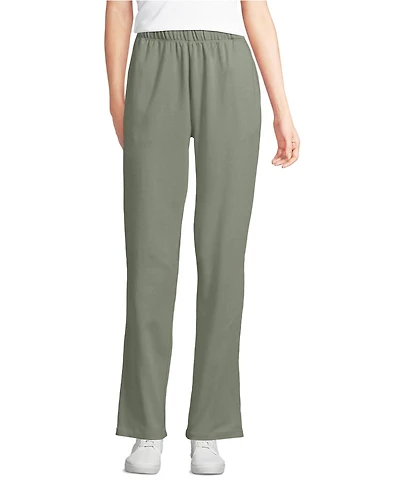 Lands' End Petite Sport Knit High Rise Elastic Waist Pants