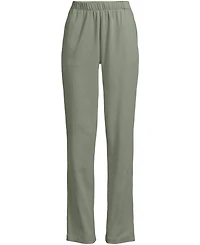 Lands' End Petite Sport Knit High Rise Elastic Waist Pants