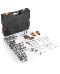 Sugift 205-Piece Mechanics Tool Set with 1/4"-1/2" Drive Sockets & Wrenches