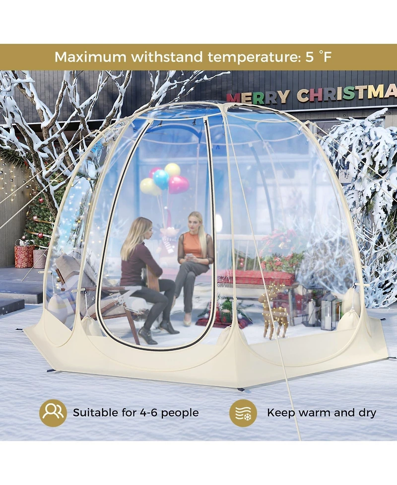 Mecale Clear Bubble Tent Transparent Pvc Igloo, Instant Screen House