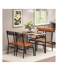 gaomon Kitchen Table 5 Piece Dining Table Set For 4 Kitchen Table And Chairs Set for Dining Room, Home Office