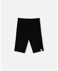 Deux par Baby Girls Rib Biker Leggings