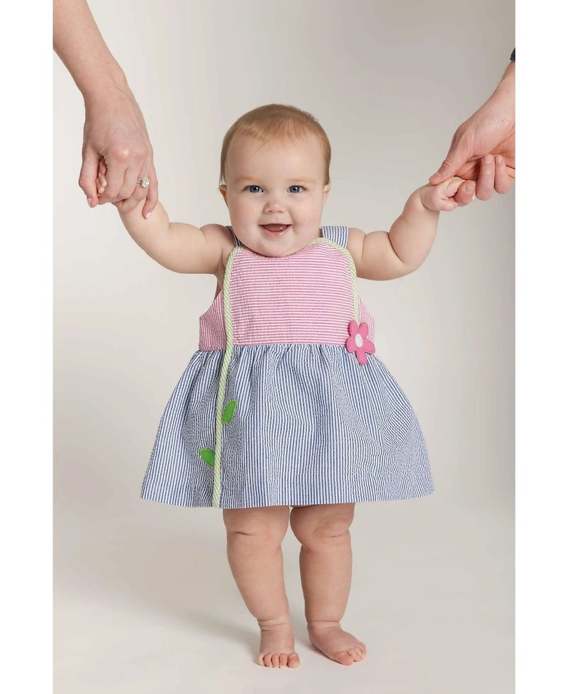 Florence Eiseman Toddler Girls Seersucker Dress With Flower