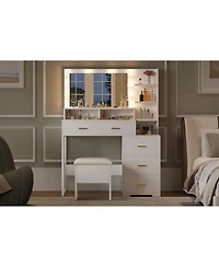 Gaomon Vanity Desk with Mirror & Lights