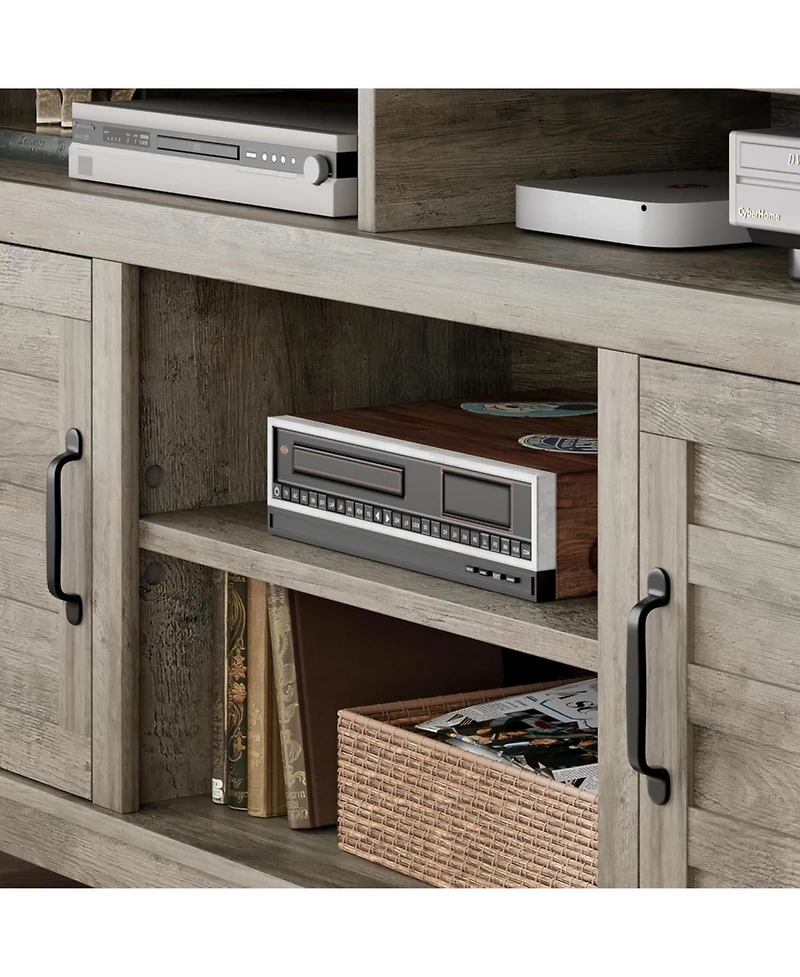 gaomon Tv Stand for 63 in, Entertainment Center with Adjustable Shelves, Farmhouse Cabinet Doors,for Living Room, Bedroom