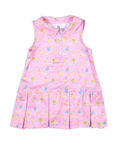 Florence Eiseman Toddler Girls Golf Print Performance Knit Dress