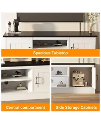 gaomon Farmhouse Rustic Wood Tv Stand for 65 Inch TVs