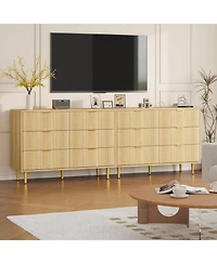Gaomon Fluted Dresser for Bedroom with 6 Drawers