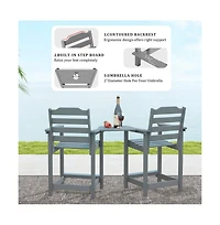 Decksplore A set of 2 economical bar stools (including the table board)