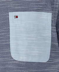 Tommy Hilfiger Toddler Boys' 2T-7 Textured Party Short-Sleeve Woven Shirt