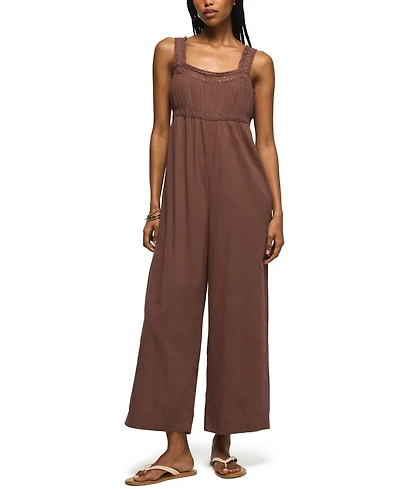 Lucky Brand Women's Lace Square Neck Jumpsuit