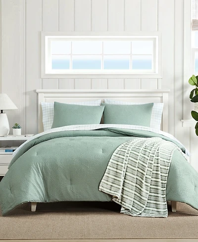 Nautica Broken Lines Embossed 8-Pc. Comforter Set, King