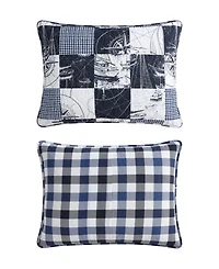 Nautica Sailors Patchwork Cotton Reversible 3-Pc. Quilt Set, King