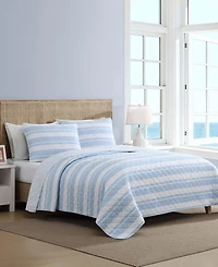 Nautica Seafront Stripe Cotton Reversible -Pc. Quilt Set