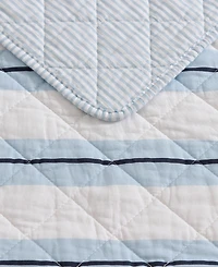 Nautica Tim Stripe Cotton Reversible 2-Pc. Quilt Set, Twin
