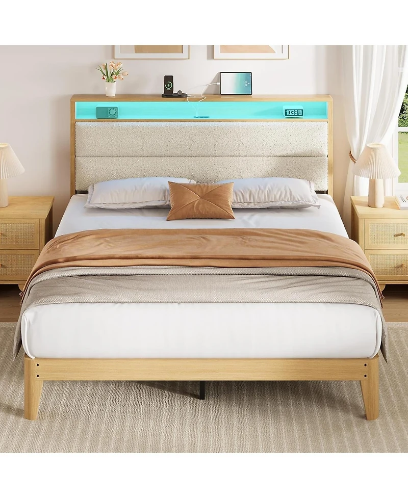 gaomon Bed with Storage Headboard