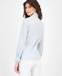 Anne Klein Women's Cotton Ruffled-Collar Blouse