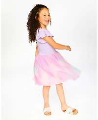 Deux par Big Girls Bi-Material Mesh Dress