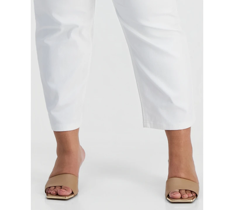 Jones New York Plus Lexington Straight-Leg Cropped Jeans