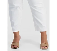 Jones New York Plus Lexington Straight-Leg Cropped Jeans