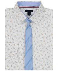 Tommy Hilfiger Boys' 8-20 Long-Sleeve Stretch Floral Print Shirt