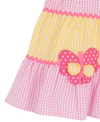 Rare Editions Girls' 2T-6X Tiered Seersucker Dress