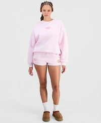 The Happy Camp3r Juniors Embroidered Crewneck Sweatshirt Embroidered Shorts