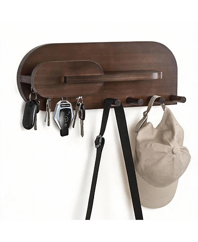 Yigii Solid Wood Mail & Key Holder