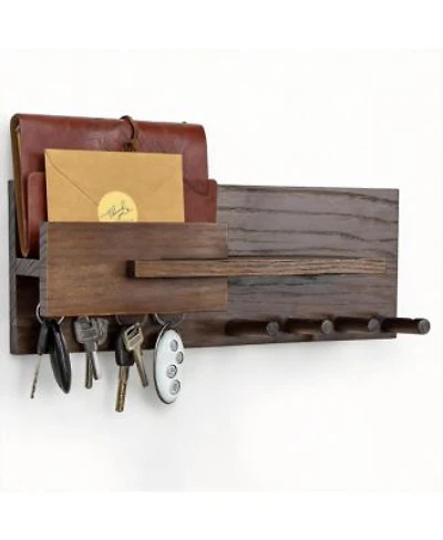 Yigii Solid Wood Mail Key Holder Wall Organizer