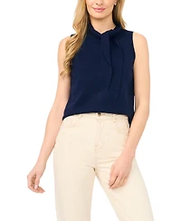 CeCe Women's Tie Neck Tank Sweater