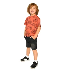 Deux par Deux Big Boys Cotton Jersey T-Shirt Printed Trucks