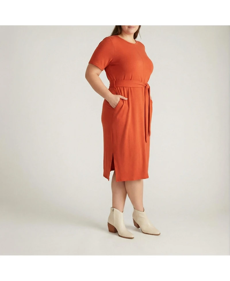 Universal Standard Plus TravelKnit Belted Dress